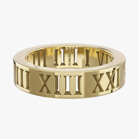 Numeric Style Gold Ring